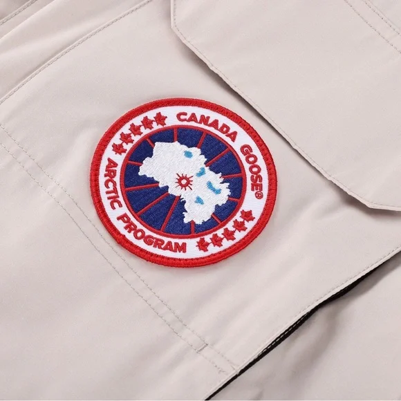 Canada Goose Expedition Parka in White | Unisex Cold Weather Hooded Jacket - Picture 7 of 8